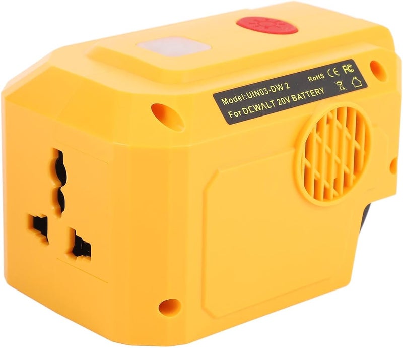Bewinner 200W Portable Inverter for 18V Battery, Power Converter with 200LM LED Light, USB Type C AC Output for 205 Camping Emergency - Image 2