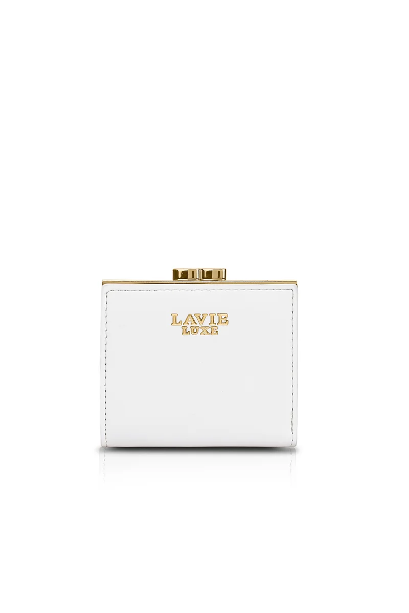 Lavie Luxe Women's Frame25 Small Bifold Wallet (White)