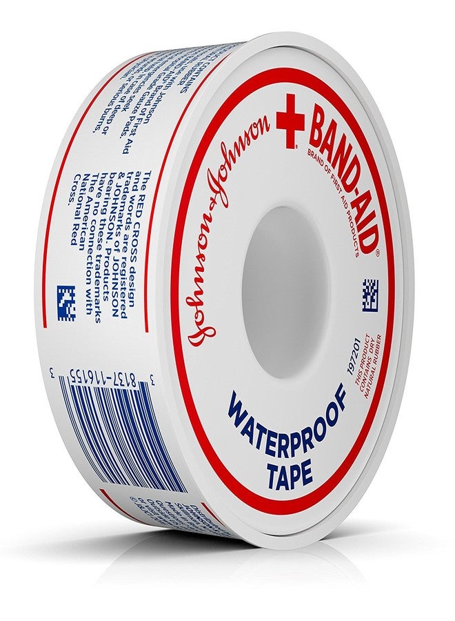 شريط لاصق طبي ذاتي اللصق مقاوم للماء بنسبة 100% من ماركة Band-Aid لمنتجات الإسعافات الأولية، لتثبيت الضمادات، شريط لاصق متين للعناية بالجروح، 1 بوصة × 10 ياردات (عبوة من قطعتين) - Image 2