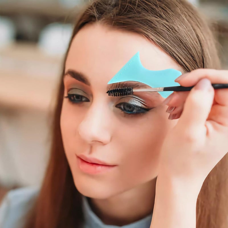 OneNine Reusable Silicone Winged Tip Eyeliner Stencil - Multi-Purpose Makeup Aid for Eyeshadow, Eyelash Shield, Eyebrow Shaping, Jaw Line, Lip Line - Beginner-Friendly Guide - Image 2