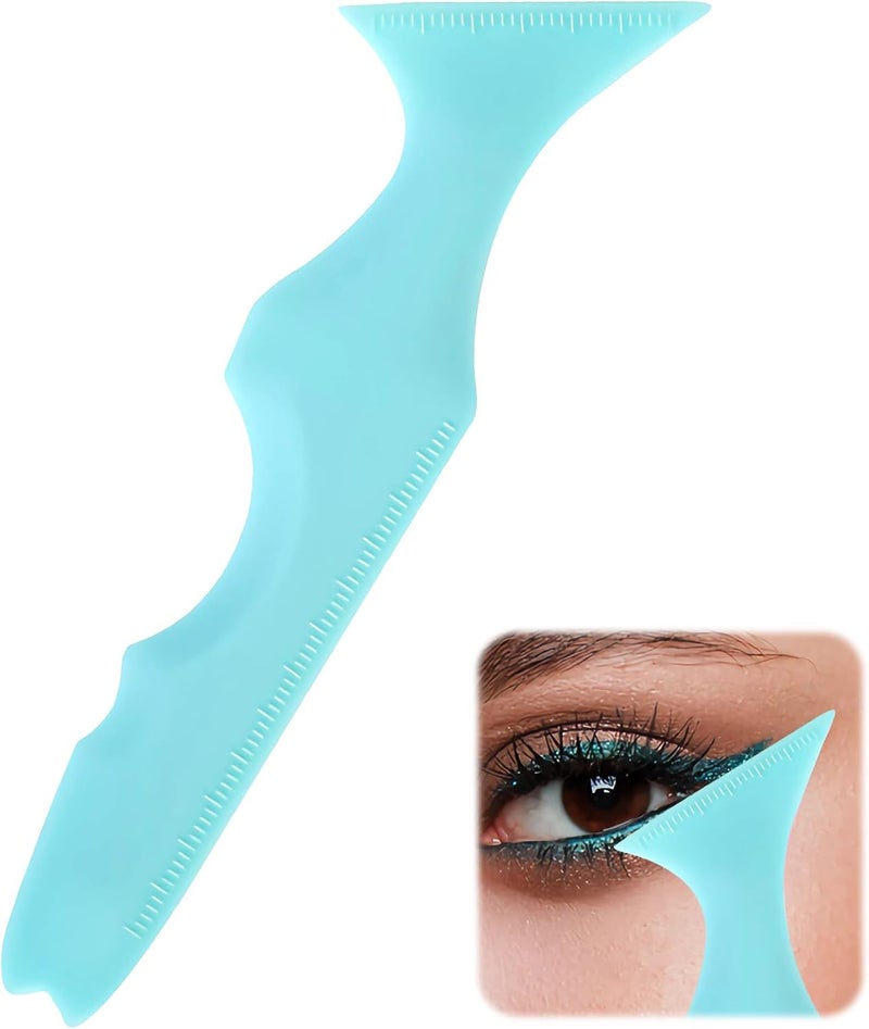 OneNine Reusable Silicone Winged Tip Eyeliner Stencil - Multi-Purpose Makeup Aid for Eyeshadow, Eyelash Shield, Eyebrow Shaping, Jaw Line, Lip Line - Beginner-Friendly Guide - Image 1