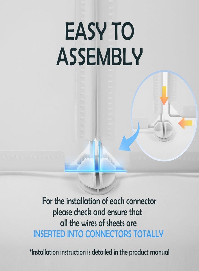 MEEXPAWS Cat Litter Box Enclosure Splash Guard XXL 27.9L × 27.9W x 31.5H inch, Light Weight Plastic Sheets with Cat Litter Mat Easy Clean (White) - Image 4