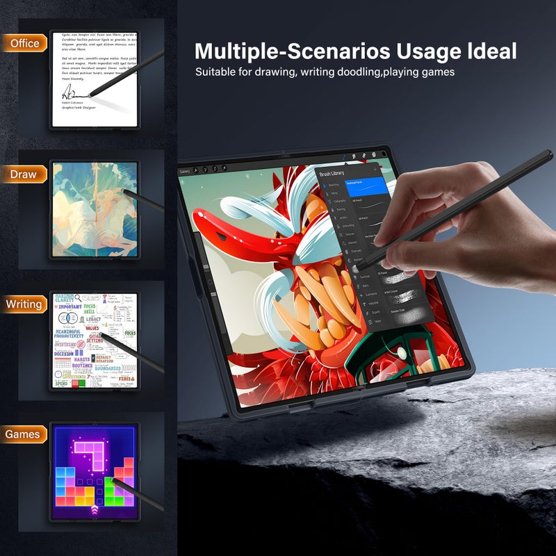 MOBOSI for Z Fold 7 Case with Stylus Pen [Compatible with Magsafe][Built-in Kickstand & Privacy Screen Protector & Full Body Hinge Protection & Pen Slot] Slim&Thin for Samsung Galaxy Z Fold7, Black - Image 2