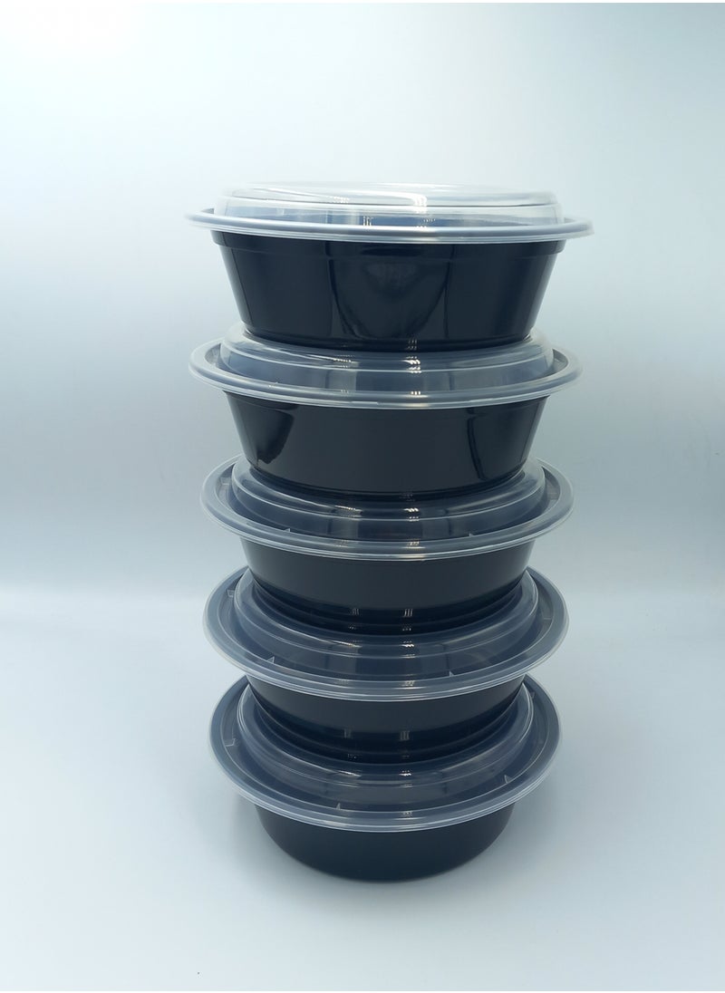 IDEAL PACK Black Base Round Microwavable Container With Lid 5 PCS - pzsku/ZEB29464C48D8E8B0B8C1Z/45/_/1697700361/78a002e8-0fc1-4d7f-bea4-b2f82088bfc5