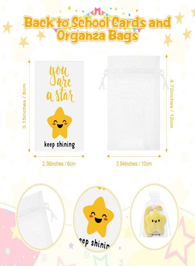 تونديامو مجموعة تونديمو من 12 سلسلة مفاتيح على شكل نجمة، سلاسل مفاتيح قطيفة لطيفة على شكل وجه مبتسم، هدية رائعة لعيد الميلاد للطلاب والفصول الدراسية - Image 3