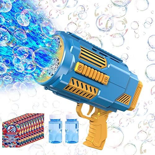 BOMOCO Bubble Machine Automatic Bubble Gun with Bubble Refill Solution Bubbles Kids Toys for Girls Boys 3 4 5 6 7 8 9 10 11 12 Years Old Summer Fun Outdoor Toy Birthday Party Christmas FavorsNo Dip - Image 1