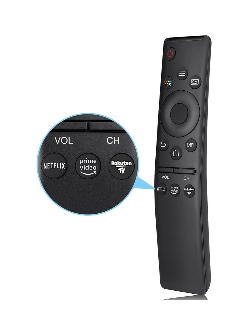 PopZa Universal Replacement Remote Control for Samsung Smart TV LCD LED UHD QLED TVs, with Netflix/Prime Video/Rakuten TV Shortcut Buttons - Image 1