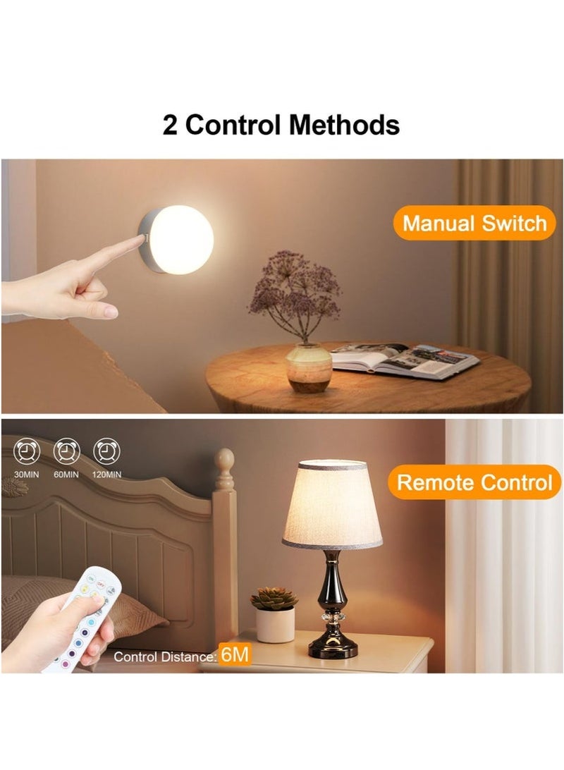 Bukela E27 LED Light Bulbs, Rechargeable & Dimmable Light Bulbs with Remote Control, RGB Colorful Changing, Timing Function, Magnetic Detachable Battery Operated Bulb, 2 Pack  - Image 4