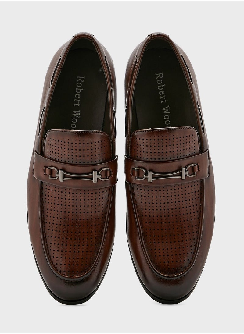 Robert Wood - Metal Trim Saddle Formal Slip Ons - Image 1