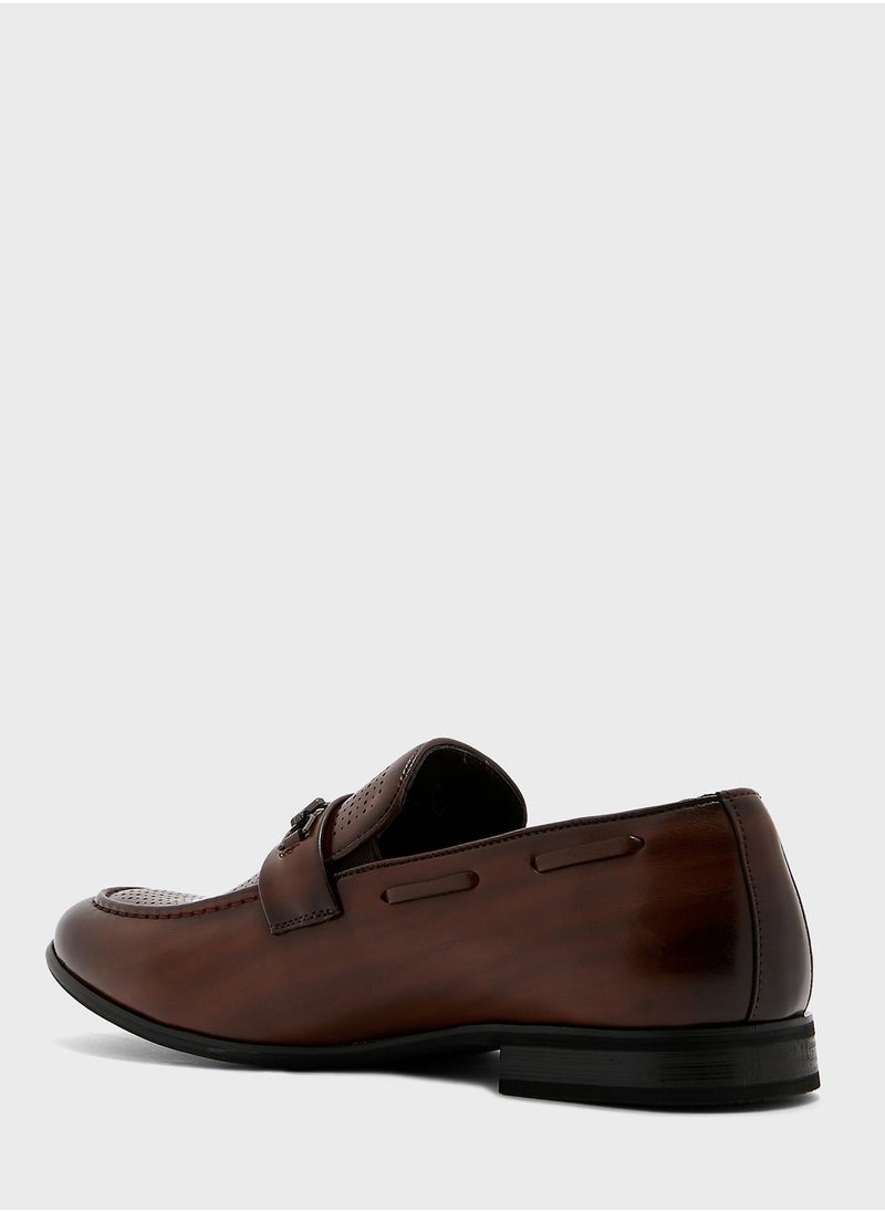 Robert Wood - Metal Trim Saddle Formal Slip Ons - Image 1