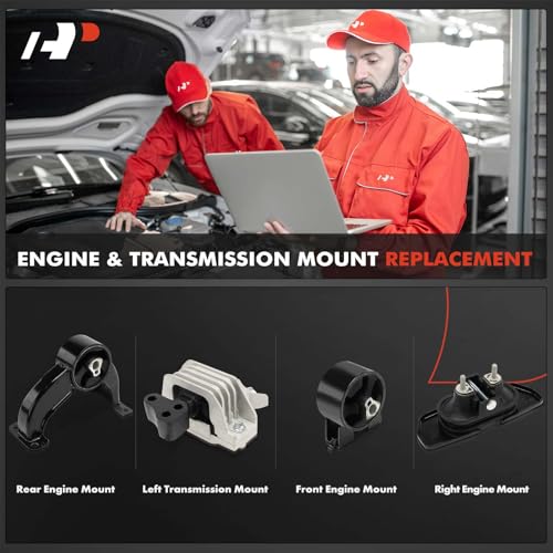 A-Premium مجموعة A-Premium من 4 قطع لدعامة محرك السيارة ودعامة نقل الحركة متوافقة مع كرايسلر 200 2011 2012، 2.4 لتر، 6 سرعات أوتوماتيكية، استبدال# 5085080AB، 5085079AB - Image 2