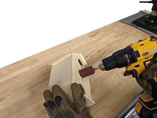LINE10 Tools 16pk Sanding Drum and Sleeves Set, Spindle Sander Attachment for Drill and Drill-Press, Die-Grinder, 2-inch Extra Long Surface, 1/4-inch Shank - Image 4