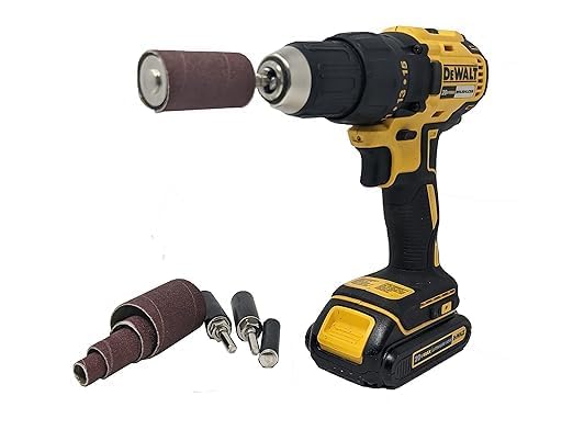 LINE10 Tools 16pk Sanding Drum and Sleeves Set, Spindle Sander Attachment for Drill and Drill-Press, Die-Grinder, 2-inch Extra Long Surface, 1/4-inch Shank - Image 5