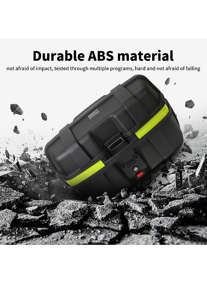 Generic Motorcycle Top Case, 52L Waterproof Motorcycle Trunk Tour Tail Box with Bracket Base Plate for Storing Helmet  - Image 3