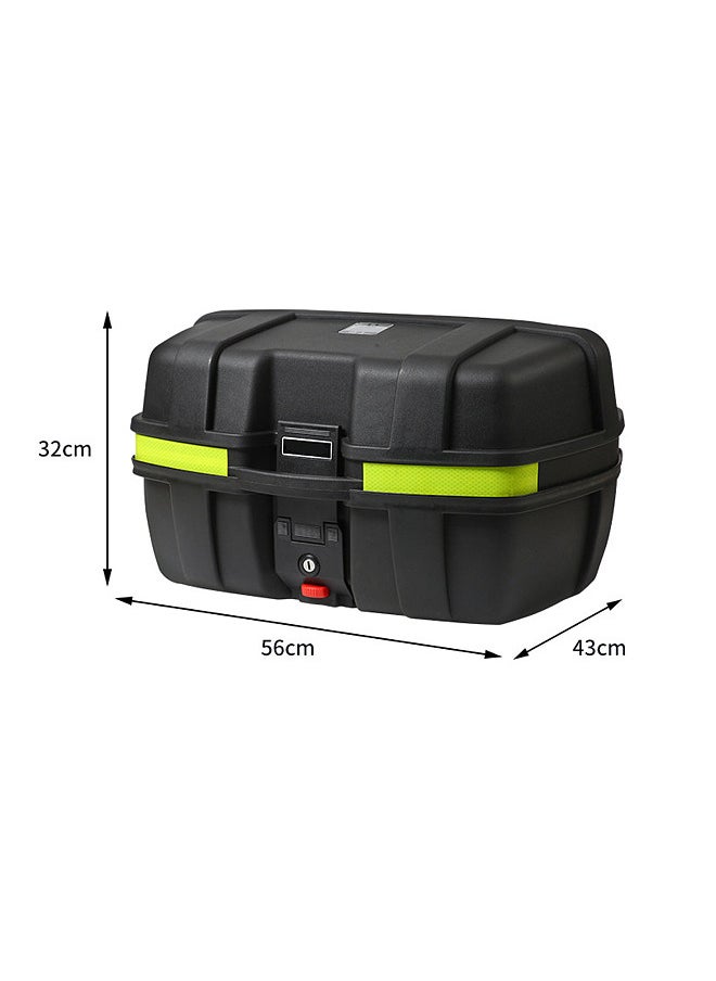 Generic Motorcycle Top Case, 52L Waterproof Motorcycle Trunk Tour Tail Box with Bracket Base Plate for Storing Helmet  - Image 4