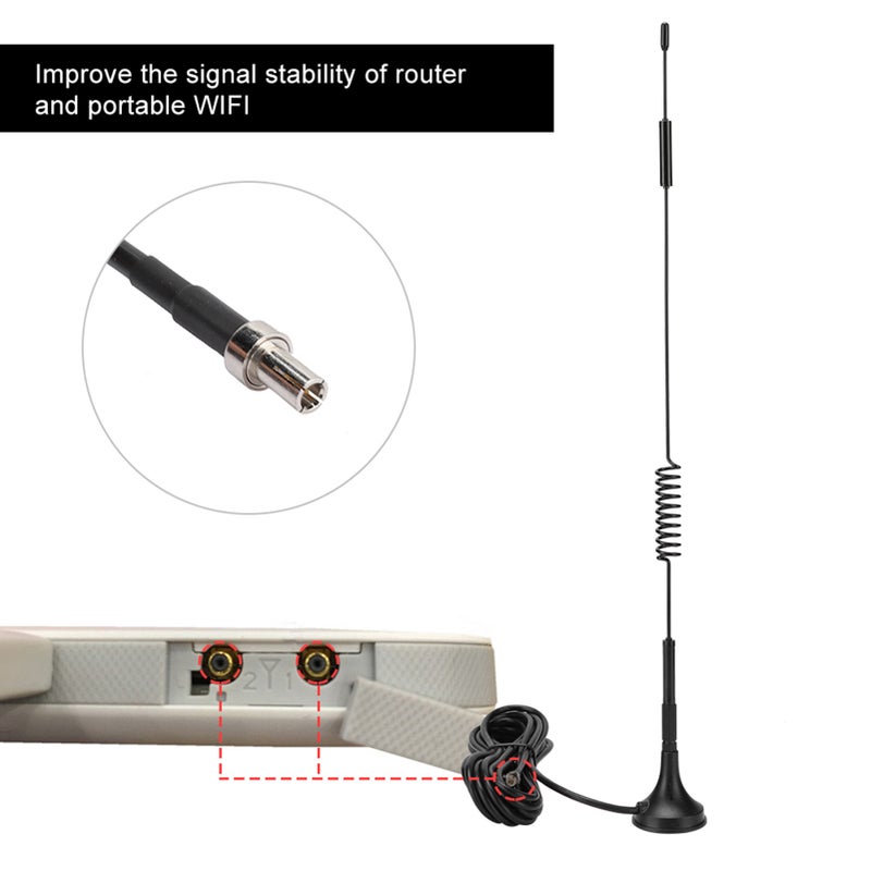 2 قطعة هوائي هوائي 12DBi 4G TS9 راوتر واي فاي محمول هوائي دائم الاتجاه - Image 3