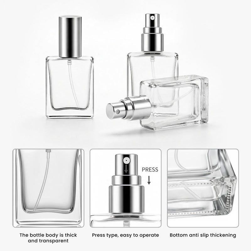 Easytle 30 Pack 15 ML Glass Perfume Bottles Clear Portable Perfume Spray Bottle Empty Perfume Container Travel Refillable Mini Fine Mist Sprayer Atomizer (80 Pcs Labels, 10 Funnels, 10 Dropper, 10 Dispenser) - Image 3