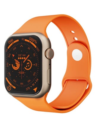Dual color Titanium watch Orange Band