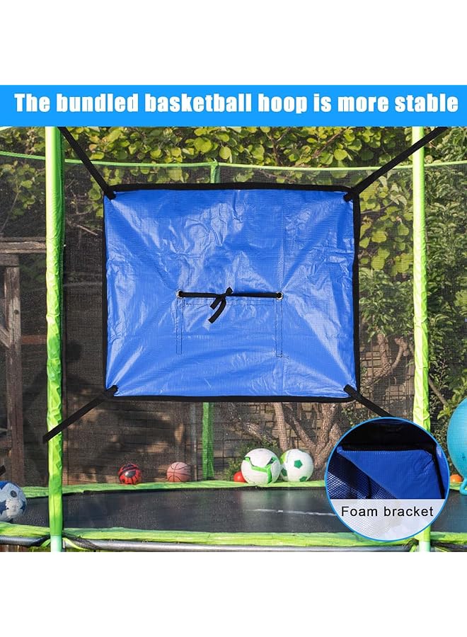 KASTWAVE Trampoline Basketball Hoop Goal Kit Trampoline Basketball Attachment With Enclosure 3 Mini Balls And 1 Pump For Kids Adults Indoor Outdoor Play Game Easy To Install - Image 4