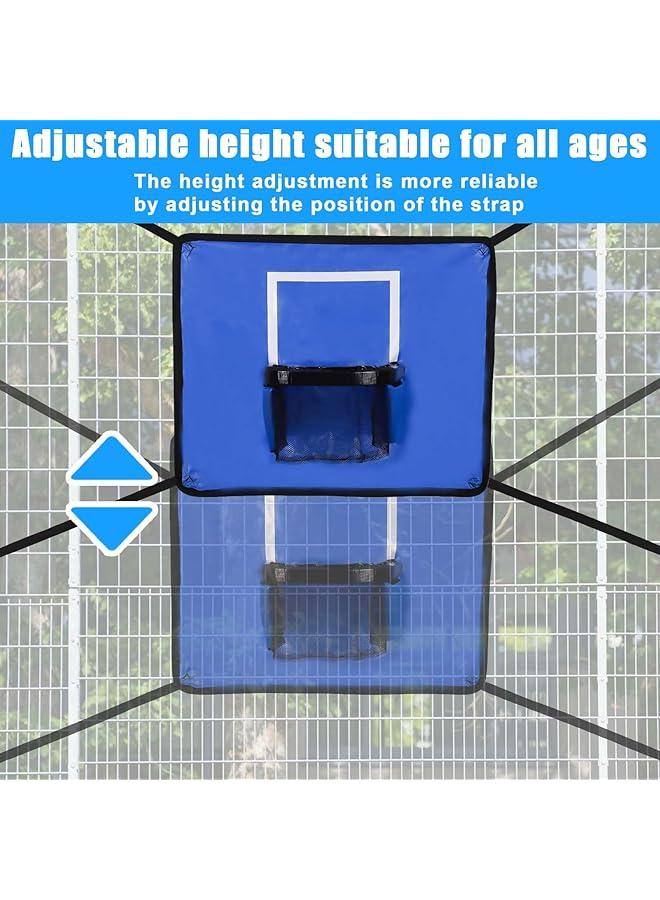 KASTWAVE Trampoline Basketball Hoop Goal Kit Trampoline Basketball Attachment With Enclosure 3 Mini Balls And 1 Pump For Kids Adults Indoor Outdoor Play Game Easy To Install - Image 3