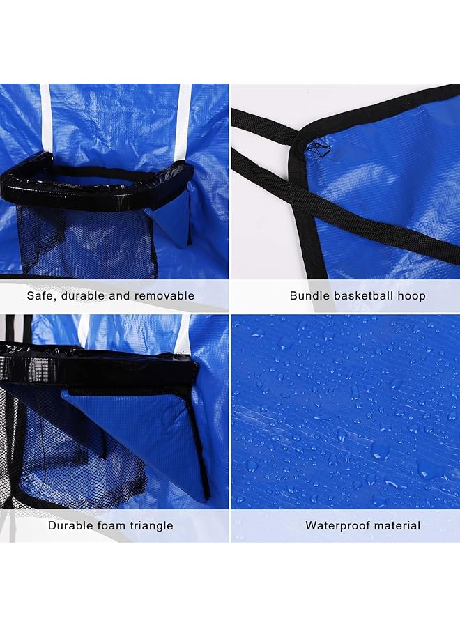 KASTWAVE Trampoline Basketball Hoop Goal Kit Trampoline Basketball Attachment With Enclosure 3 Mini Balls And 1 Pump For Kids Adults Indoor Outdoor Play Game Easy To Install - Image 5