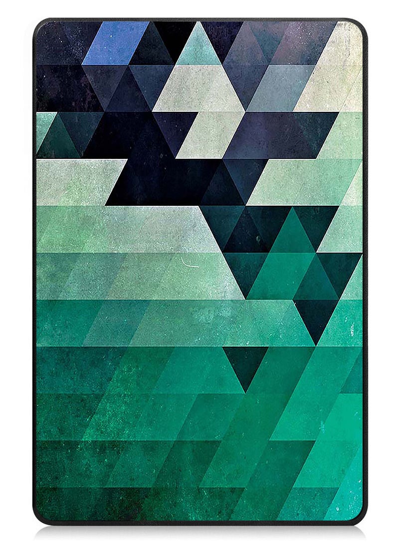 Protective Flip Case For OnePlus Pad Go With Trifold Stand Auto Wake Sleep Shockproof Cover Triangle seacolor pattern
