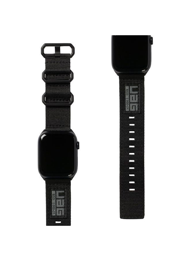 Urban Armor Gear - UAG Compatible with Apple Watch Band 49/45/44/42mm for iWatch Series Ultra/SE2/8/1-7/SE Nato Eco Graphite/Black (New Edition) High Strength Nylon Sport Adjustable Replacement Strap by URBAN ARMOR GEAR - Image 1