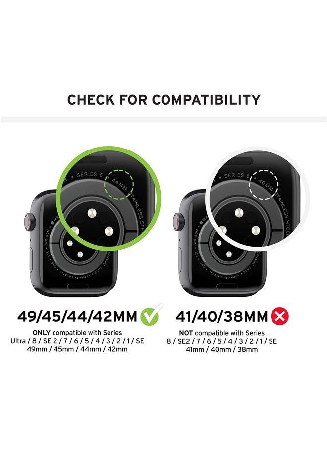 Urban Armor Gear - UAG Compatible with Apple Watch Band 49/45/44/42mm for iWatch Series Ultra/SE2/8/1-7/SE Nato Eco Graphite/Black (New Edition) High Strength Nylon Sport Adjustable Replacement Strap by URBAN ARMOR GEAR - Image 1