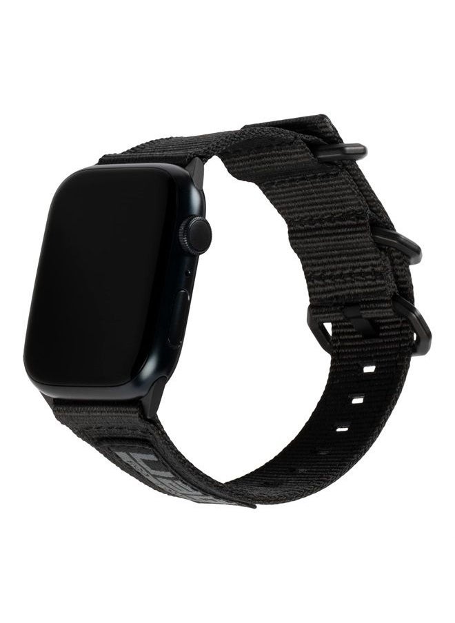 Urban Armor Gear - UAG Compatible with Apple Watch Band 49/45/44/42mm for iWatch Series Ultra/SE2/8/1-7/SE Nato Eco Graphite/Black (New Edition) High Strength Nylon Sport Adjustable Replacement Strap by URBAN ARMOR GEAR - Image 1