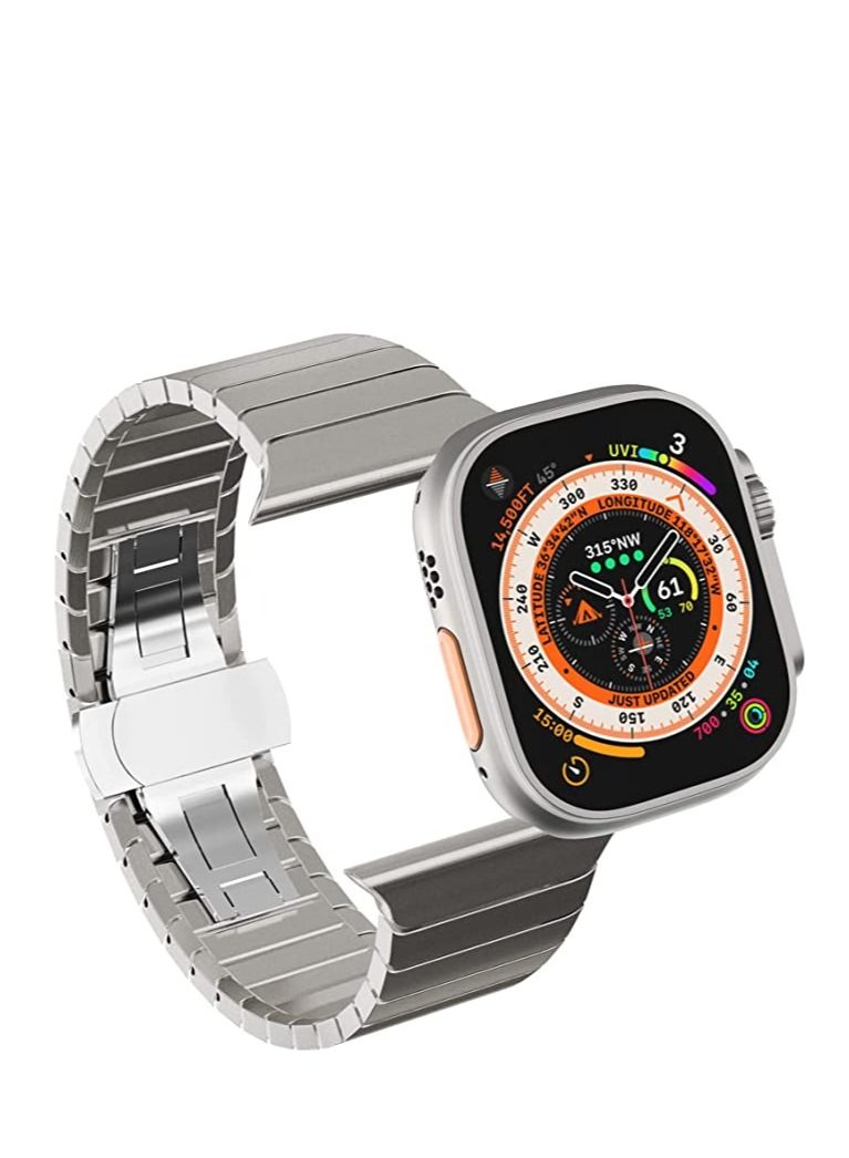 S-Color Replacement Band For Apple Watch Series 1/2/3/4/5/6/7/8 ultra SE 42/44/45/49 mm Silver  - Image 1