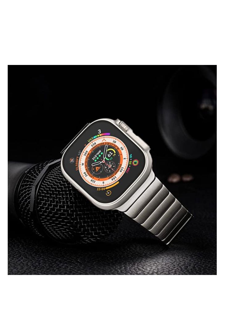 S-Color Replacement Band For Apple Watch Series 1/2/3/4/5/6/7/8 ultra SE 42/44/45/49 mm Silver  - Image 4