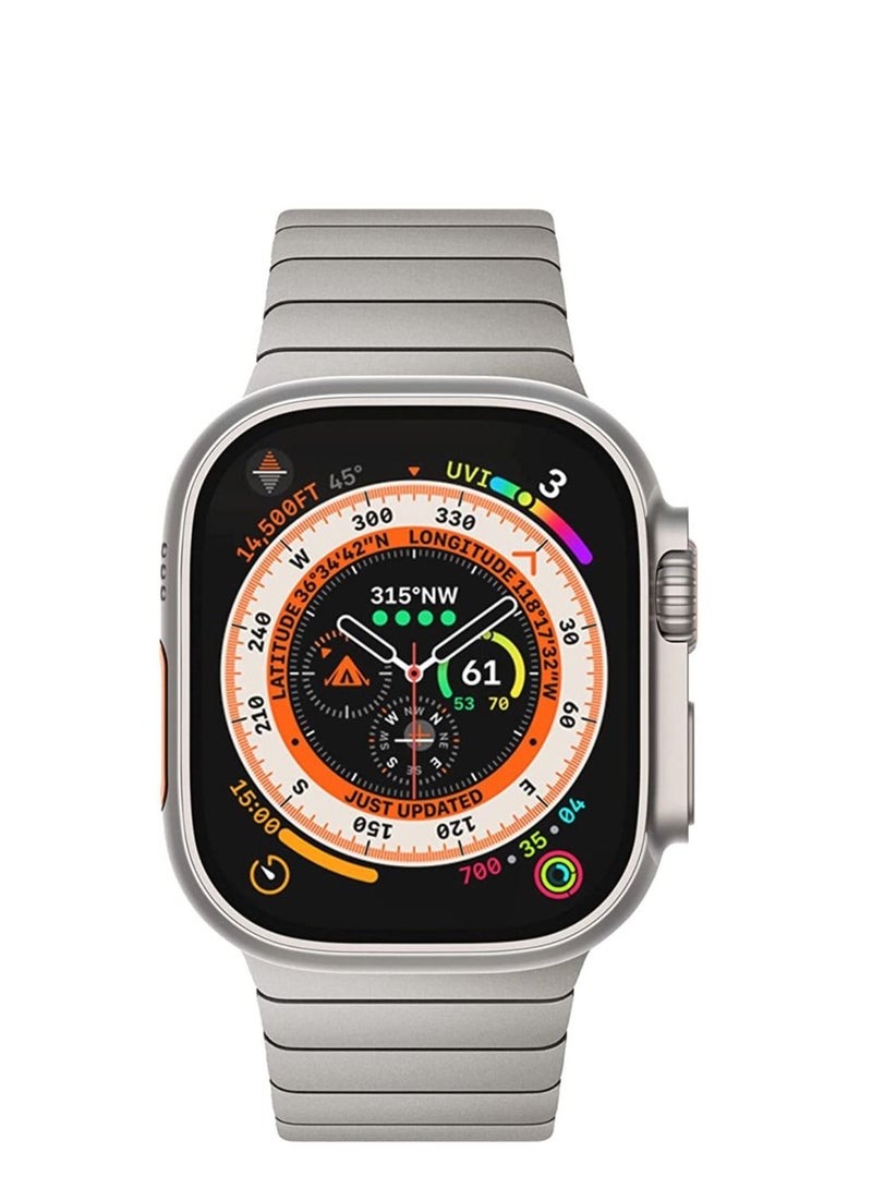 S-Color Replacement Band For Apple Watch Series 1/2/3/4/5/6/7/8 ultra SE 42/44/45/49 mm Silver  - Image 2