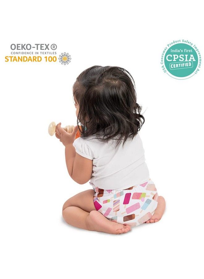 Superbottoms Basic Assorted Pack Of 4 (2 Shell + 2 Insert) Cloth Diaper For Baby ;Washable & Reusable Cotton Cloth Diaper ;0 3 Years ;Freesize & Adjustable ;Reduces Rash ; With Quick Dry Pad;Insert - Image 3