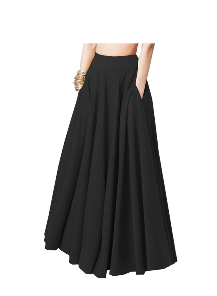 Loquat New Women Solid Color Skirt 
