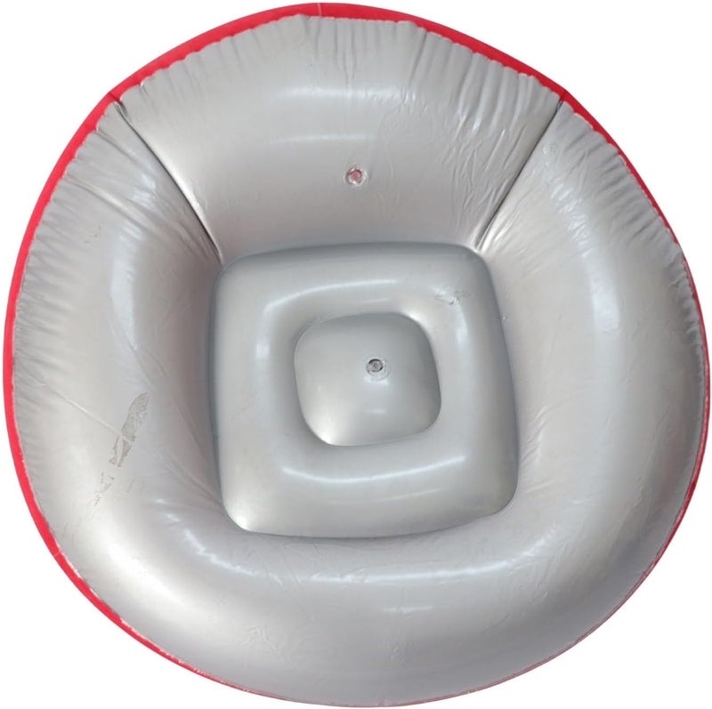 Inflatable Chair Blow up Seat Gaming Lounger Ergonomic Blow Up Couch Air Lazy Sofa Camping Garden Stylish Design for Indoor and Outdoor (Red) - Image 5