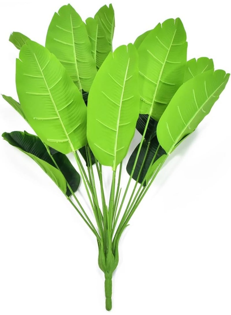 Two sets of artificial banana plant  with an elegant natural design, consisting of two pieces, each with 18 leaves, to add a distinctive green touch to any place. Artificial plants ready to plant without pots - Image 2