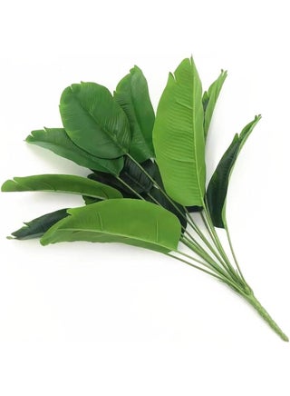 Two sets of artificial banana plant with an elegant natural design, consisting of two pieces, each with 18 leaves, to add a distinctive green touch to any place. Artificial plants ready to plant without pots
