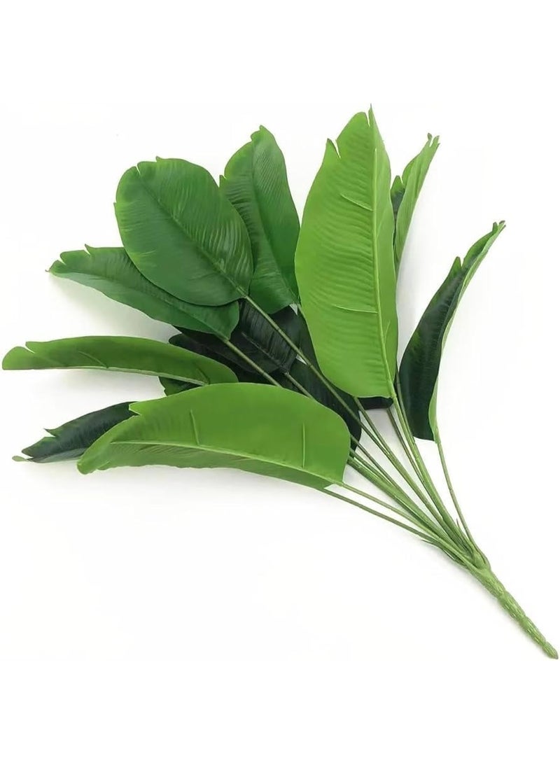 Two sets of artificial banana plant  with an elegant natural design, consisting of two pieces, each with 18 leaves, to add a distinctive green touch to any place. Artificial plants ready to plant without pots - Image 1