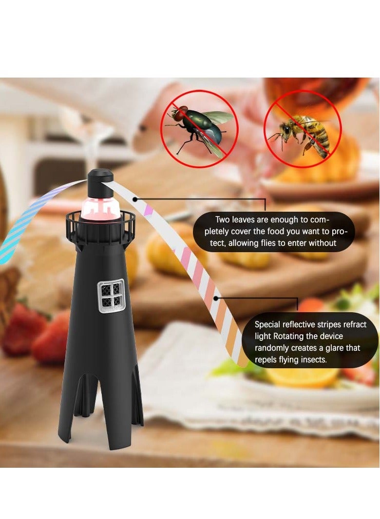 Loquat Tabletop Fly Repellent Fan, Outdoor Indoor Fly Repeller, Tabletop Fly Repellent Fan with Holographic Blades for Picnic Patio Home (with Battery)  - Image 5