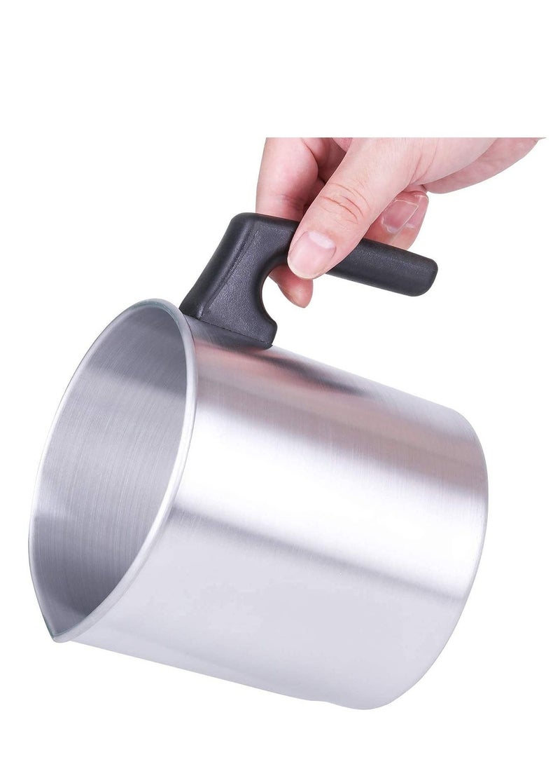 Excefore Candle Melting Pot,2 Pounds DIY Candle Making Kits, Aluminum Construction Pouring Pitcher for Candle Making, Wax Melting Pot with Heat-Resisting Handle& Pouring Spout  - Image 4