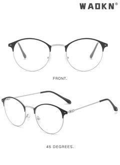 WAOKN Blue Light Blocking Sunglasses Anti UV and Glare Blue Light Filter Computer Glasses Round Color Changing Eyewear for Men Women , Anti Eye Eyestrain UV 400 Protection Reading Gaming Glasses  - Image 2