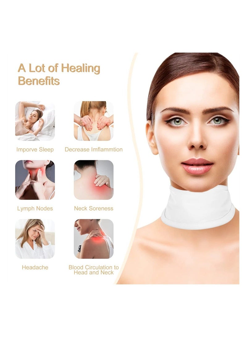Generic Castor Oil Neck Pack Compress, Castor Oil Thyroid Neck Wrap, Waterproof Less Mess Reusable Castor Oil Pack for Neck Relaxation, Less Inflammation Naturopathic (Castor Oil Not Included)- White - Image 4