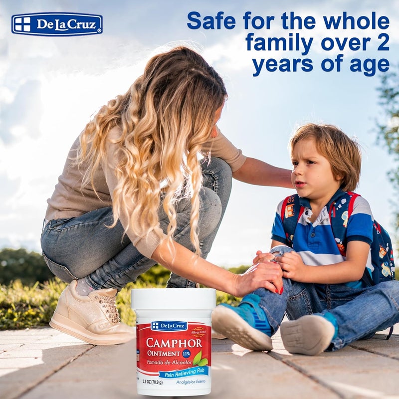 De La Cruz 11% Camphor Ointment - Pain Relieving Rub, 2.5 oz - Image 5