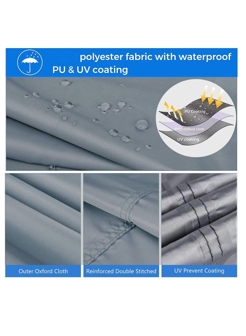 KASTWAVE غطاء كرسي معلق 190x115 سم، أغطية كراسي الحدائق مقاومة للماء، غطاء كرسي بيض معلق للحديقة مقاوم للماء وقوي للخارج، واقي أثاث الحدائق الثقيل المقاوم للماء والرياح متين - Image 2