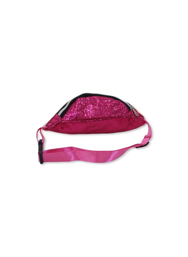 Waist Bag – Glitter Fuchsia with Unicorn Design - Image 2