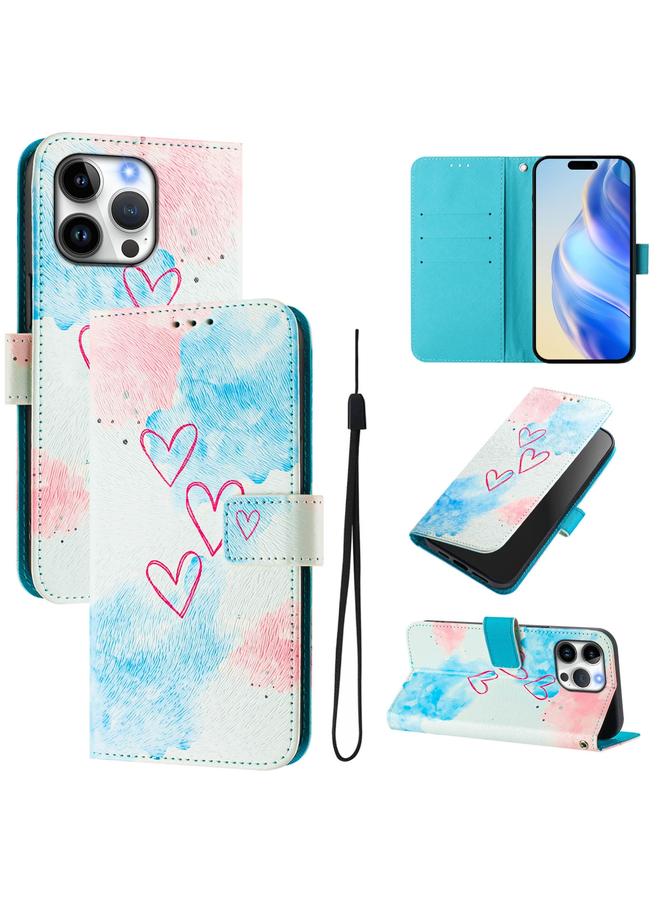 S-TOP Case For iPhone 16 Pro Art Colored Drawing Pattern Leather Phone Case - Image 1