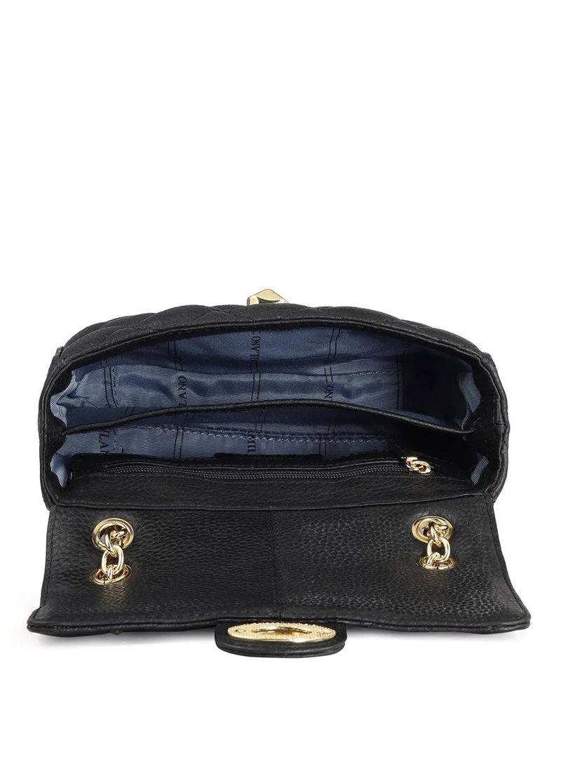 Da Milano  Genuine Leather Black Sling Bag for Women | Best Price UAE