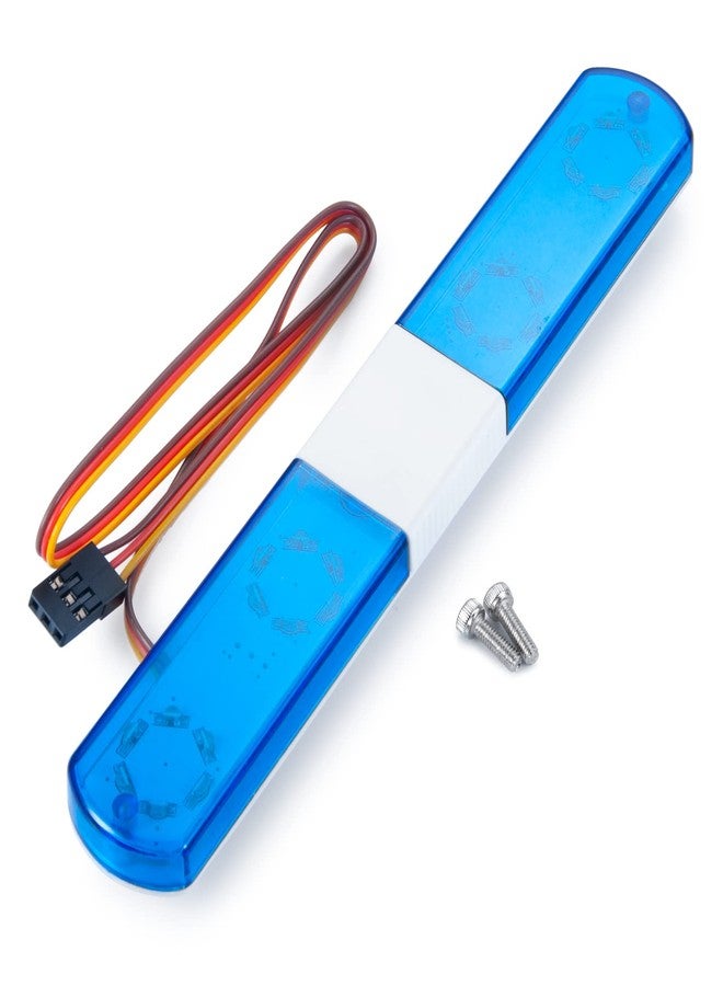 MORFUM Simulation RC Car Police Lights Multi-Function Night Flash LED Light Lamp Roof Light Decoration Compatible with 1/8 1/10 RC Model Car for HSP TRX4 Tamiya CC01 4WD Axial SCX10 (Blue) - Image 3