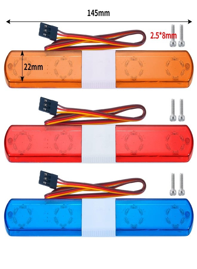 MORFUM Simulation RC Car Police Lights Multi-Function Night Flash LED Light Lamp Roof Light Decoration Compatible with 1/8 1/10 RC Model Car for HSP TRX4 Tamiya CC01 4WD Axial SCX10 (Blue) - Image 5
