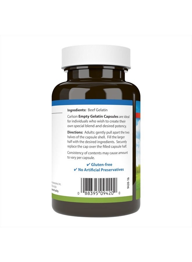 Carlson Empty Gelatin #1 Capsules, Size #0, Empty Gelatin Capsules, Easy to Separate & Fill, Empty Capsules, Gel Caps, 150 Count (Pack of 1) - Image 3